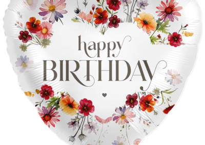 Balon Happy Birthday Kwiaty 25 zł z helem