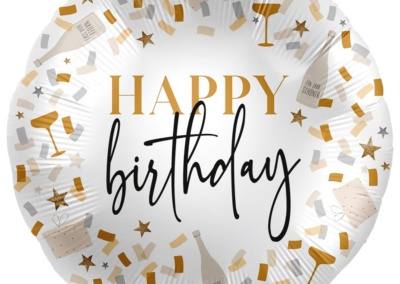 Balon Happy Birthday 25 zł z helem
