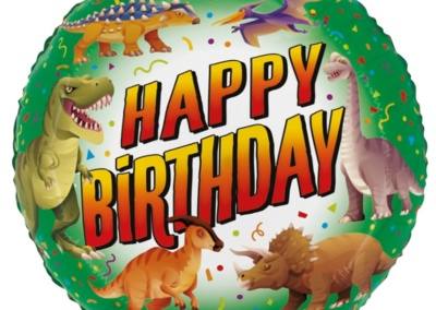 Balon Happy Birthday Dinozaury 20 zł z helem