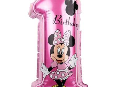 Balon Cyfra 1 Minnie - 20 zł z helem
