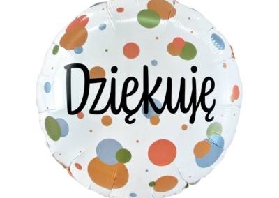 Balon Dziękuję 20 zł z helem