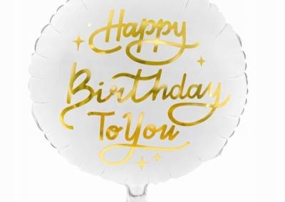 Balon Happy Birthday 20 zł z helem