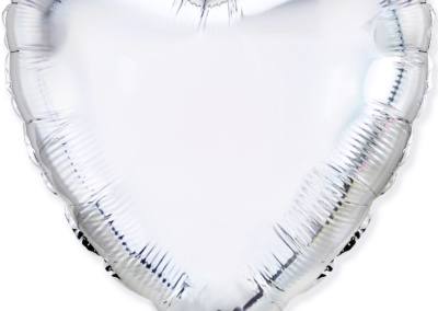 Balon Serce Srebrne 18 zł z helem