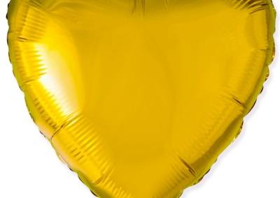 Balon Serce Złote 18 zł z helem