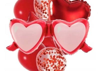 Balony Walentynkowe - przykładowy bukiet