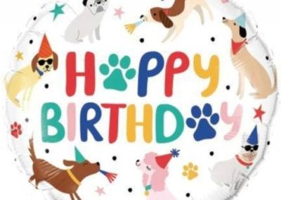 Balon Happy Birthday Pies 20 zł z helem