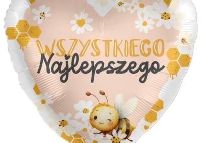 Balon Wszystkiego Najlepszego Pszczoła 25 zł z helem