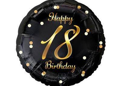 Balon 18 Urodziny 22 zł z helem