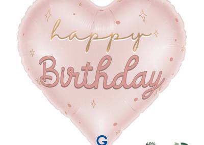 Balon Serduszko Różowa Happy Birthday 22 zł z helem