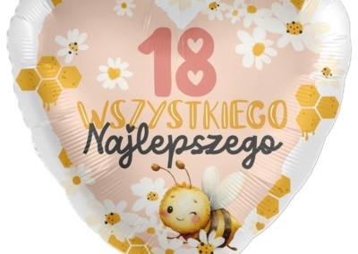 Balon 18 Urodziny 25 zł z helem