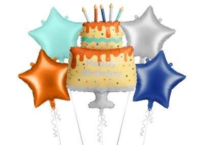 Balony Tort Zestaw 100 zł z helem